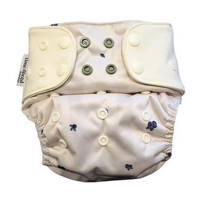 The Swedish Forest | Pocket Diaper Stretch | 5-17kg: Humleblomster blå / No inserts - - MamaMilla