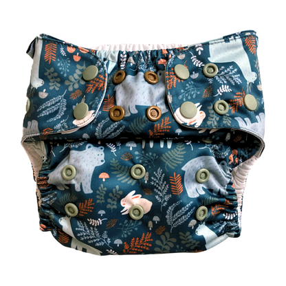 The Swedish Forest | Pocket Diaper | Slim 3-15kg: Ekollon / No inserts - - MamaMilla