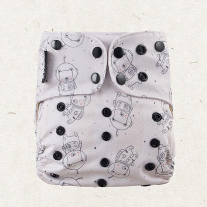 One Size Coolmax Pocket Diaper. Space Teddy - - MamaMilla