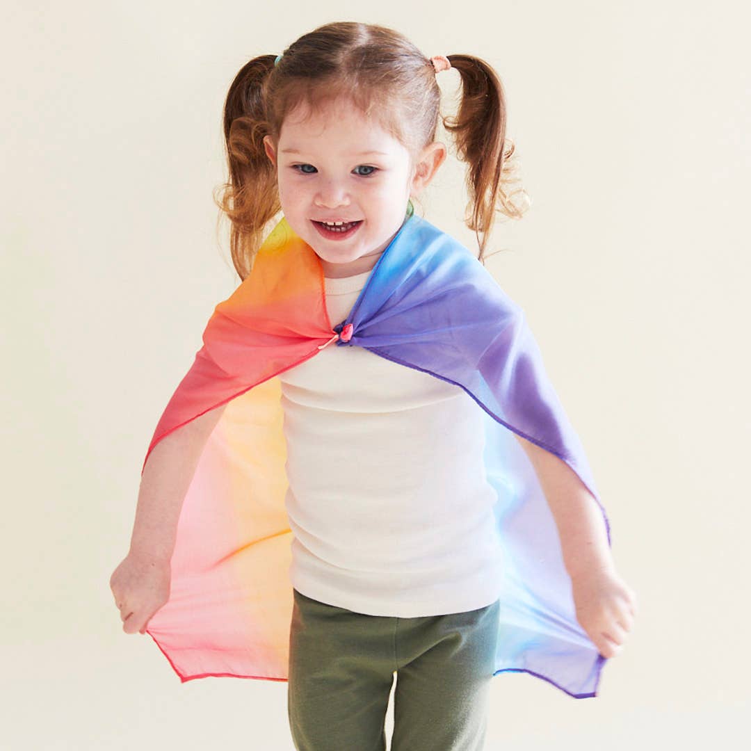 Sarahs Silk Mini Enchanted Playsilks - 100% Silk Natural, Waldorf Toys: Rainbow - - MamaMilla