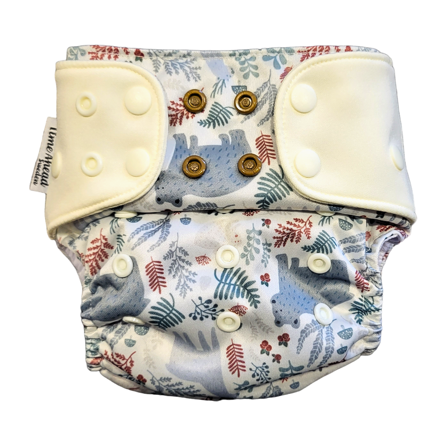 The Swedish Forest | Pocket Diaper Stretch | 5-17kg: Humleblomster blå / No inserts - - MamaMilla