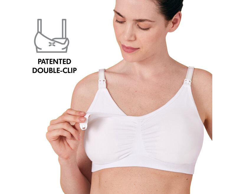 Medela Bekväm 3-i-1 amnings- och pumpbh, vit, storlek M - MamaMilla