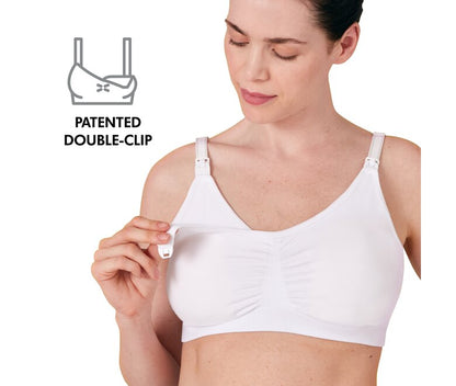 Medela Bekväm 3-i-1 amnings- och pumpbh, vit, storlek M - MamaMilla