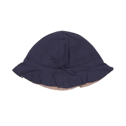 Copenhagen Colors - Ekologisk Vändbar Sommarhatt - Marinblå Beige - Solhatt - MamaMilla