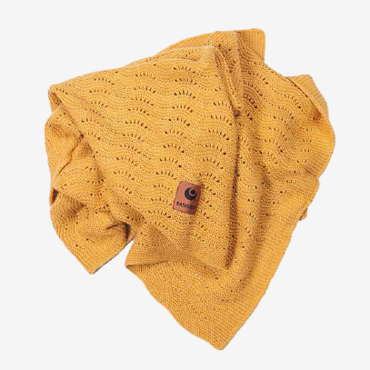EasyGrow babytæppe med bambus og uld - Yellow - Babytæppe - MamaMilla