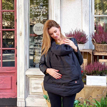Wombat &amp; Co. vinterfodral för bärsele och swaddle - Charcoal Black/Grey - Bärskydd - MamaMilla