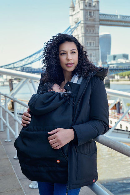 Wombat &amp; Co. vinterfodral för bärsele och swaddle - Charcoal Black/Grey - Bärskydd - MamaMilla